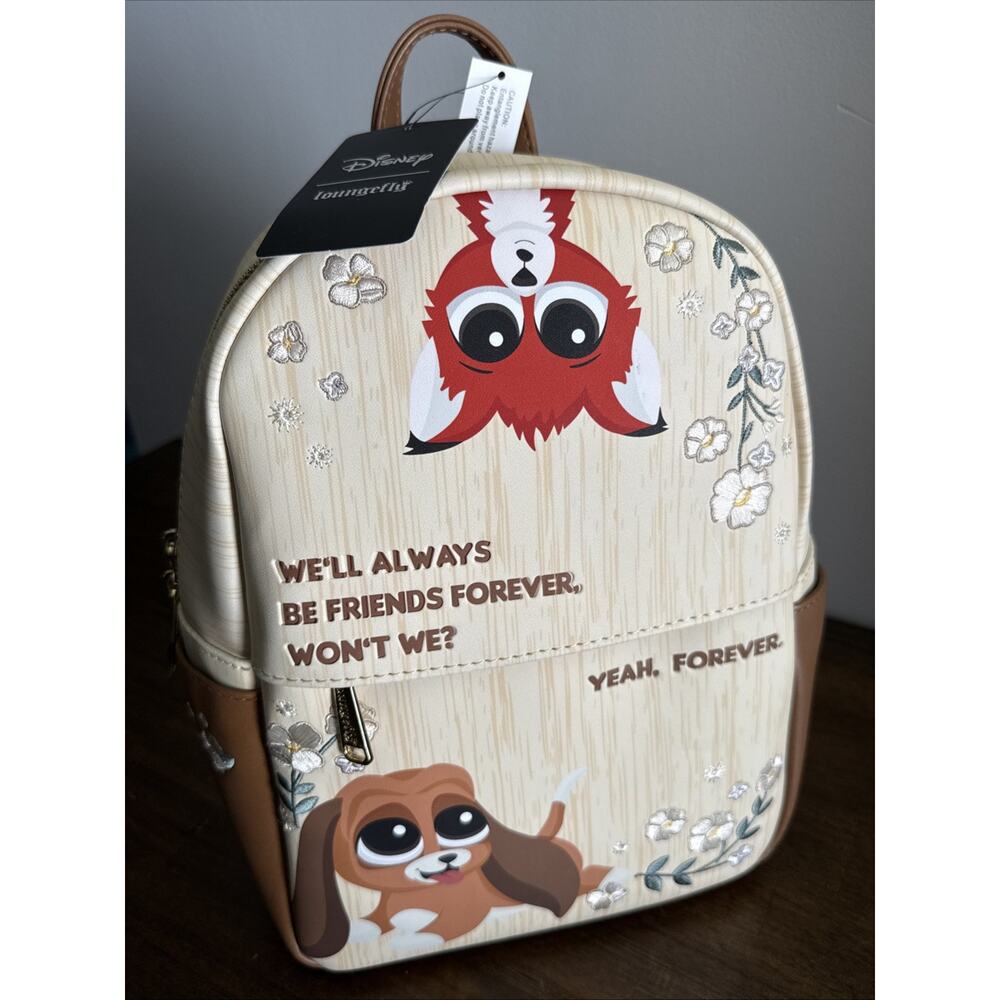 Loungefly Disney Fox & the Hound Copper Tod Chibi Mini Backpack Forever Friends